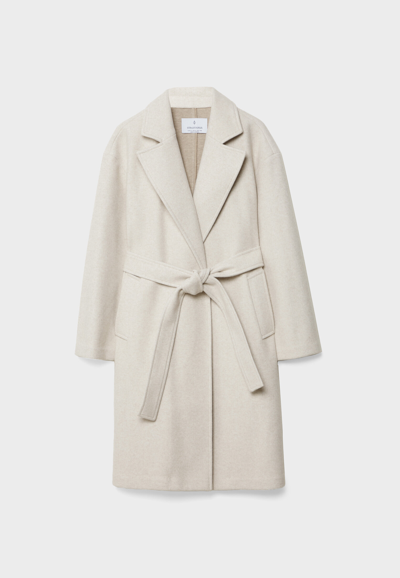 Stradivarius mantel mit gürtel Clearance